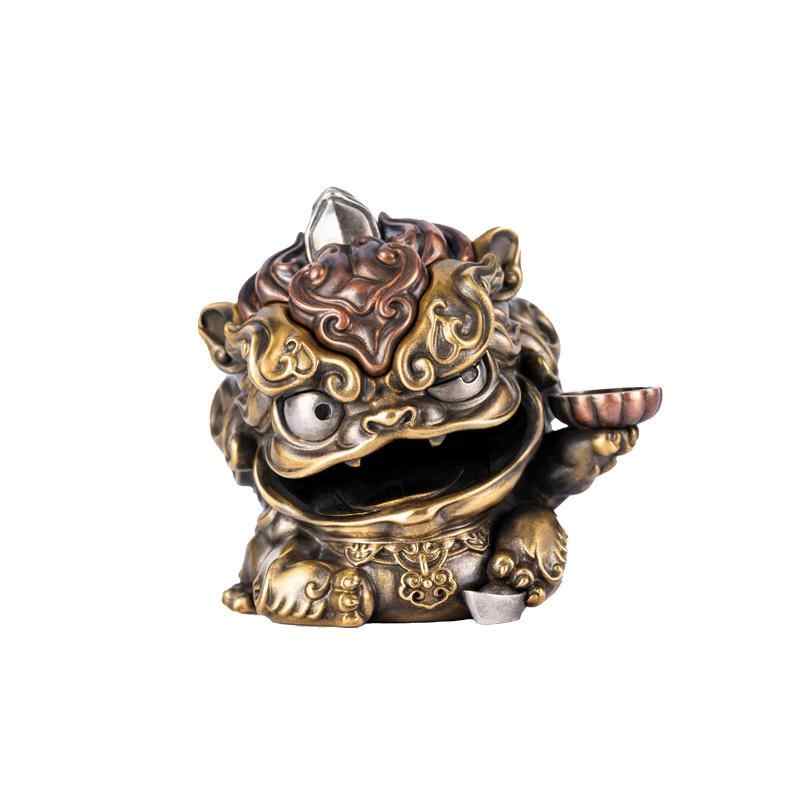 Antique Bronze/Silver Pixiu Statue - Feng Shui Wealth Guardian for Office/Home/Car | Energy-Balancing Alloy Art with Longevity Lock