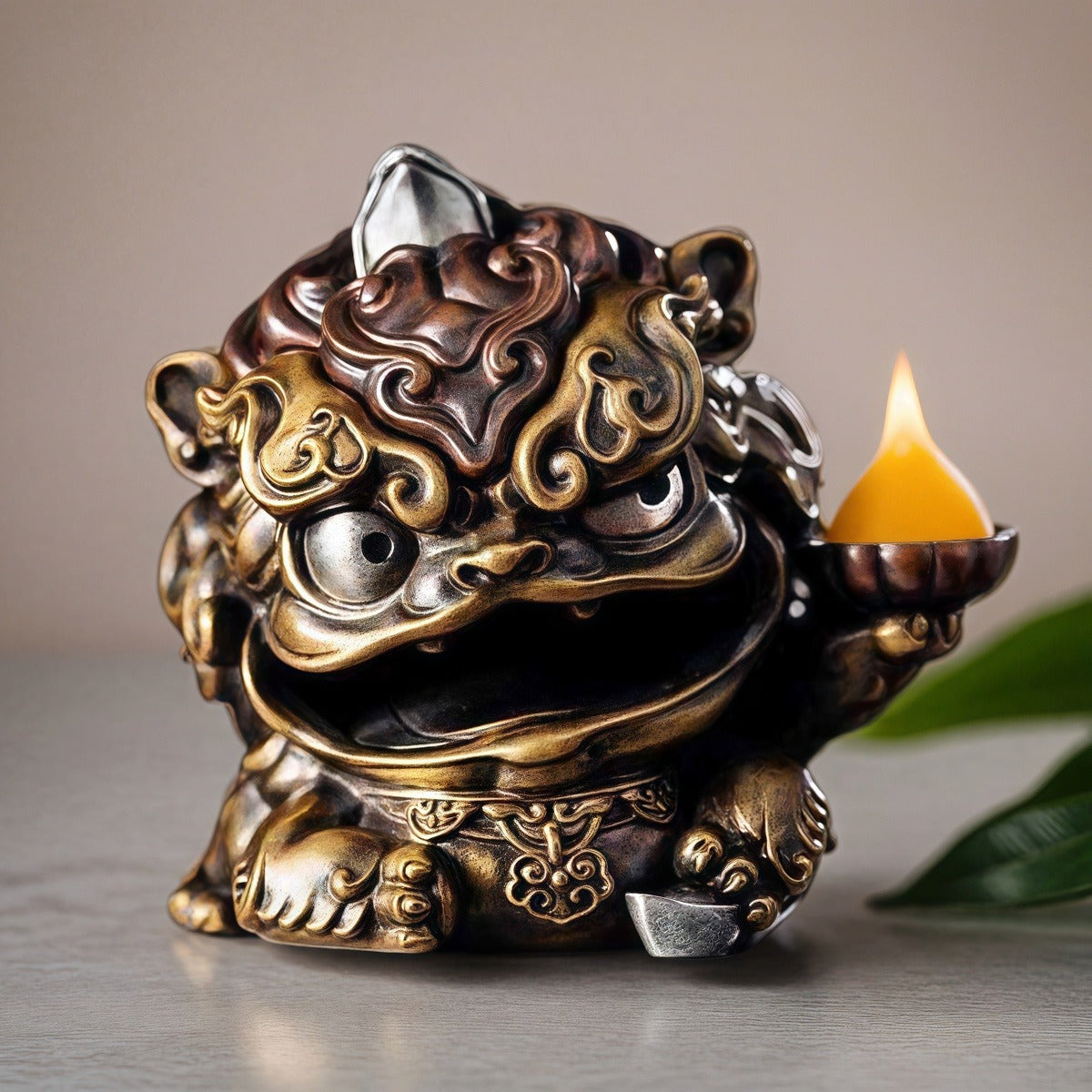 Antique Bronze/Silver Pixiu Statue - Feng Shui Wealth Guardian for Office/Home/Car | Energy-Balancing Alloy Art with Longevity Lock