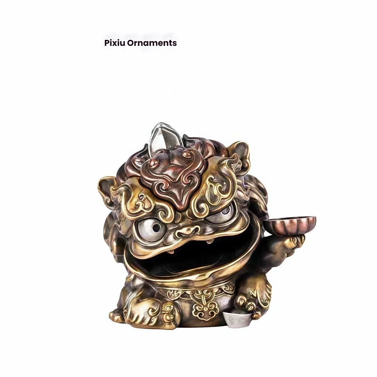 Antique Bronze/Silver Pixiu Statue - Feng Shui Wealth Guardian for Office/Home/Car | Energy-Balancing Alloy Art with Longevity Lock